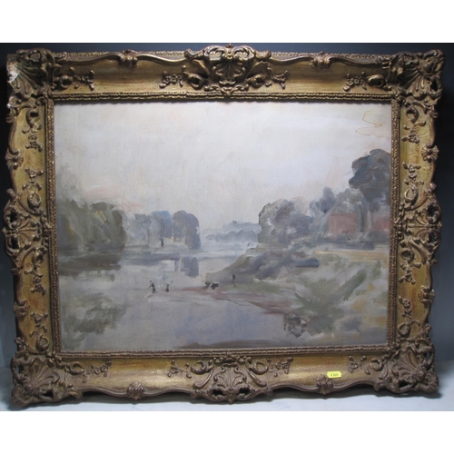 326 - PHILIP WILSON STEER OM (1860-1942). A view on the River Severn at Bridgnorth, inscribed as title on ... 