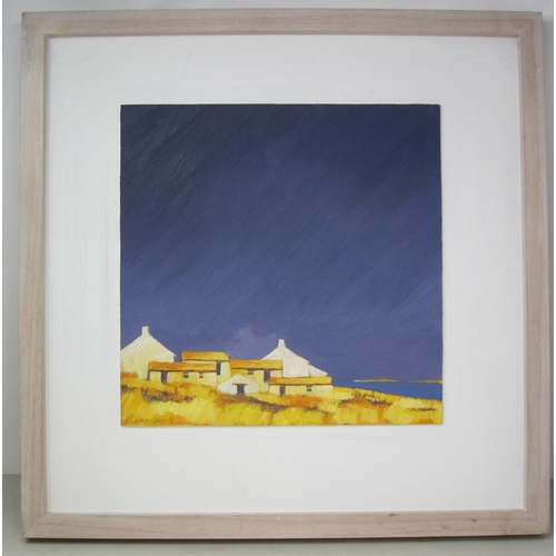 331 - JOHN PIPER (b.1946). Coastal Farm signed and dated 2003, and further inscribed and dated 2003 on the... 