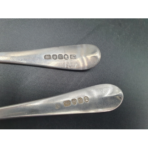 36 - Four George III silver Table Spoons old english pattern engraved initials or crest, London 1781/92/9... 