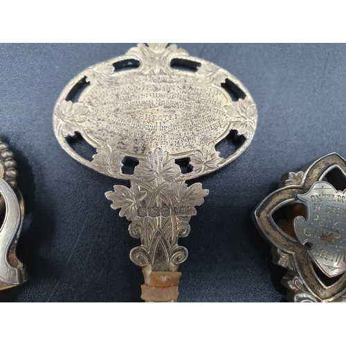 40 - Three early 20th Century silver and gilt Keys with presentation inscription relating to South Wales ... 