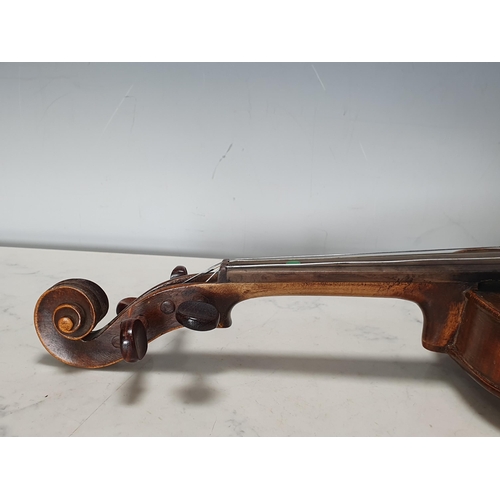 424 - A Hopf full size German trade Violin in case