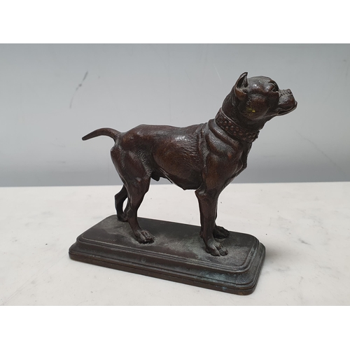 440 - A small bronze Sculpture of a Bulldog stamped Dubucand 4in H