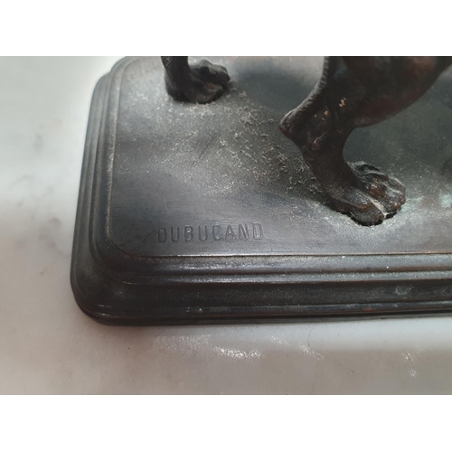 440 - A small bronze Sculpture of a Bulldog stamped Dubucand 4in H