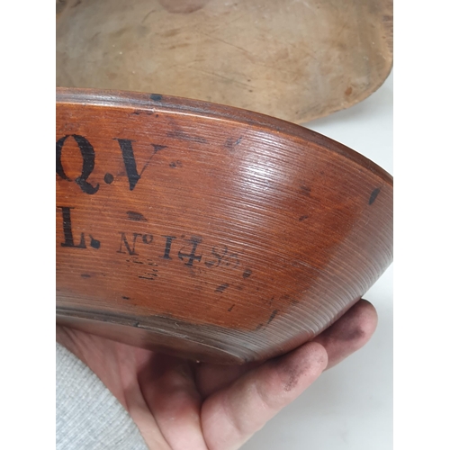 518 - A small collection of Treen Bowls including one with carved inscription 'For Our Daily Bread', anoth... 