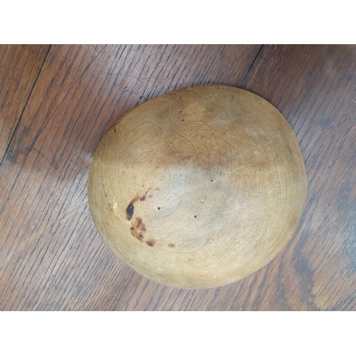 518 - A small collection of Treen Bowls including one with carved inscription 'For Our Daily Bread', anoth... 