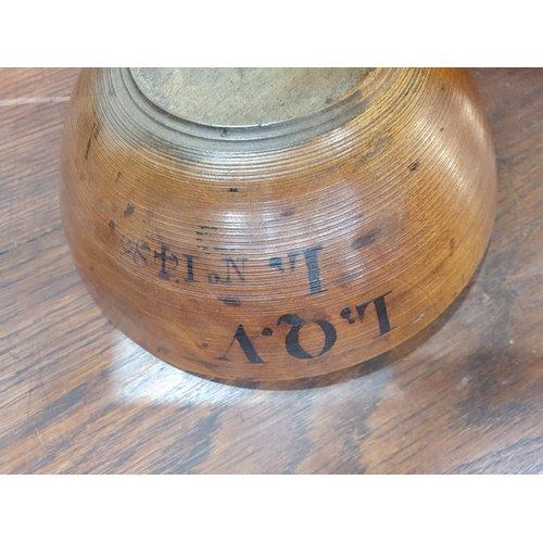 518 - A small collection of Treen Bowls including one with carved inscription 'For Our Daily Bread', anoth... 