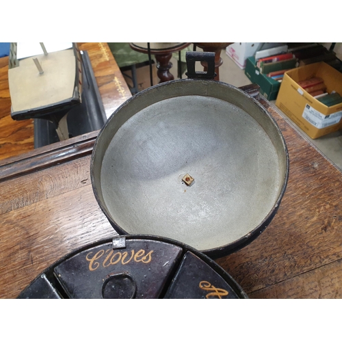 519 - A 19th Century Toleware two-tier Spice Tin with Nutmeg Grater and ten inner Spice Tins including 'Nu... 