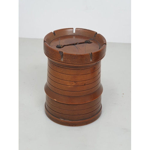 538 - A collection of assorted treen Containers including a boxwood Glove Powderer, a treen domed top Sift... 