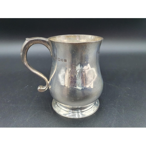 67 - A George VI silver baluster  Mug engraved initials, London 1938, 215gms