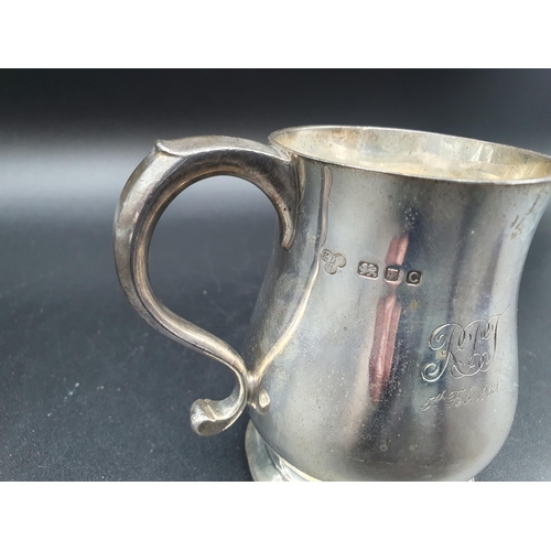 67 - A George VI silver baluster  Mug engraved initials, London 1938, 215gms