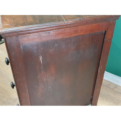 751 - An early 19th Century Welsh oak Chest of two short and three long drawers with turned wood handles a... 