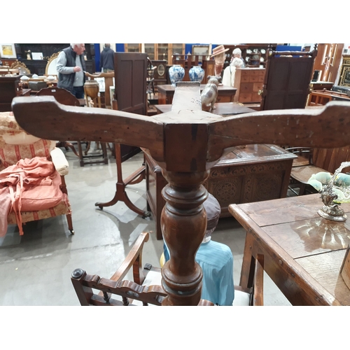 779 - An 18th Century oyster veneer Candle Stand with octagonal top with satinwood crossbanding and string... 