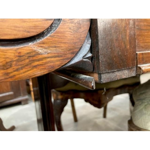 816 - A Regency rosewood Library Table with moulded edge, fitted two frieze drawers on cheval base, 5ft 3i... 