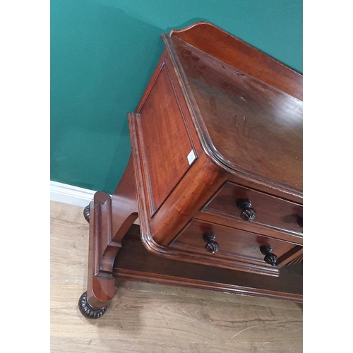 817 - A Victorian mahogany small Sideboard by James Winter & Sons, Wardour Street, London, fitted five dra... 