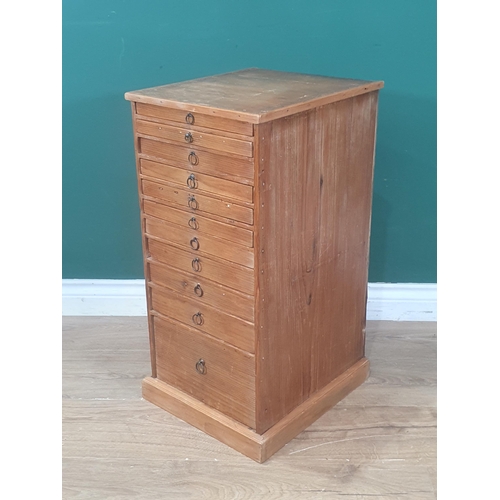 883 - A Victorian pine Set of Oologist's Drawers (lacking dividers) 2ft 2in H x 12 1/2in W (R2)
Postage to... 