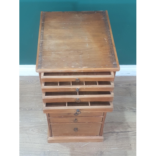 883 - A Victorian pine Set of Oologist's Drawers (lacking dividers) 2ft 2in H x 12 1/2in W (R2)
Postage to... 