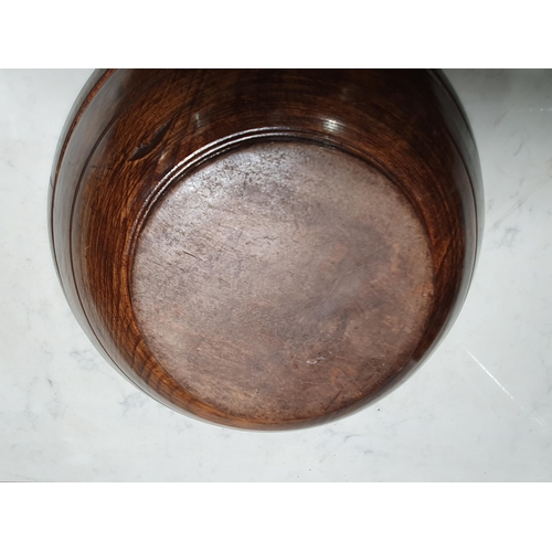 928 - A 19th Century sycamore Dairy Bowl with incised detail, 15in diam (R2)