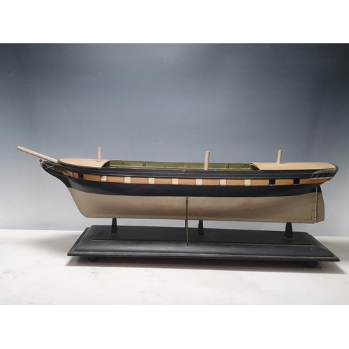 948 - A 19th Century full hull Model of an opium clipper 'The Sylph' on stepped rectangular plinth and bun... 