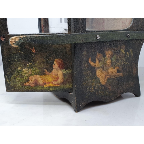 11 - A painted and lacquered Dolls Sedan Chair, A/F.