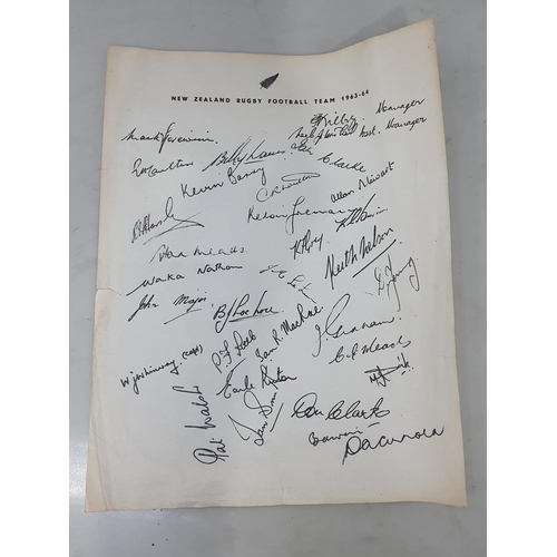 25 - An Australian Rugby Union Team British Isles Tour 1957-58 Team Autographs and a New Zealand Rugby Te... 