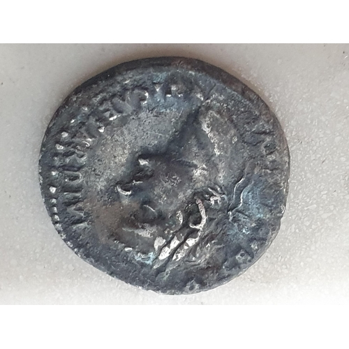 258 - Tiberius (14-37AD) silver Denarius, Rev. Livia seated