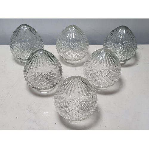 263 - Six cut glass Light Shades (R1)