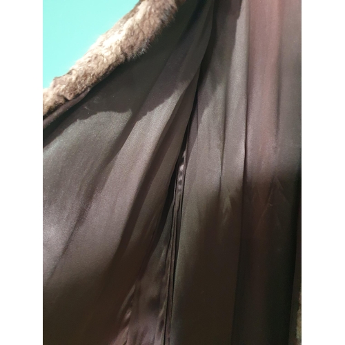 270 - A vintage Sable Fur Coat with brown satin lining