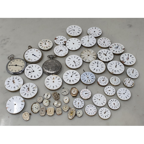 37 - A quantity of Watch movements and Dials A/F.