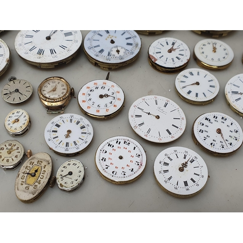 37 - A quantity of Watch movements and Dials A/F.