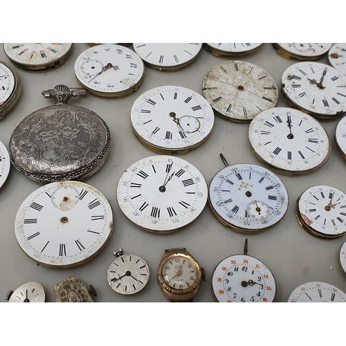 37 - A quantity of Watch movements and Dials A/F.