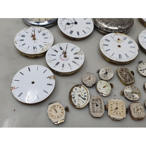 37 - A quantity of Watch movements and Dials A/F.