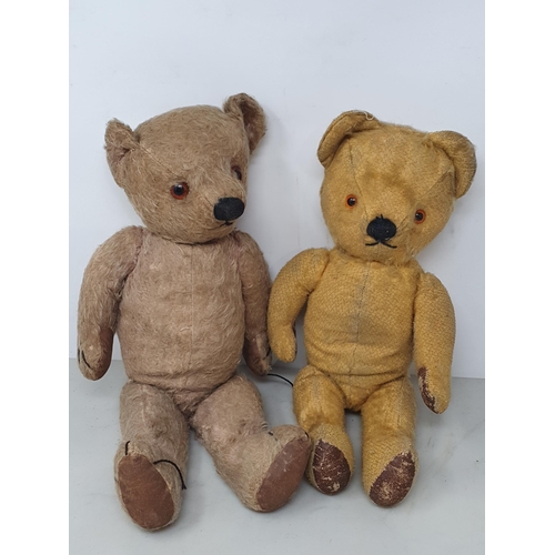 47 - Three vintage Teddy Bears (some moth damage) and a Bear with a nodding head