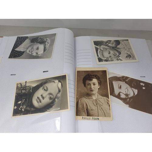 53 - Two Albums of Photographs of Film Stars, some signed. Includes Robert Mitchum, Jean Rogers, Deanna D... 