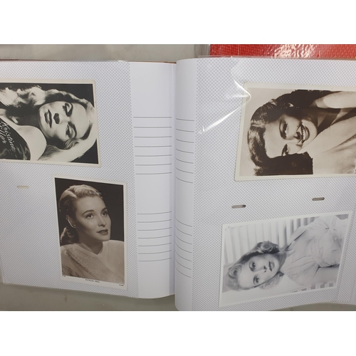 53 - Two Albums of Photographs of Film Stars, some signed. Includes Robert Mitchum, Jean Rogers, Deanna D... 