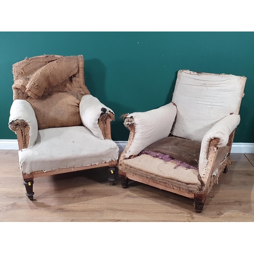 581 - Two antique Armchairs in need of upholstery (R2)