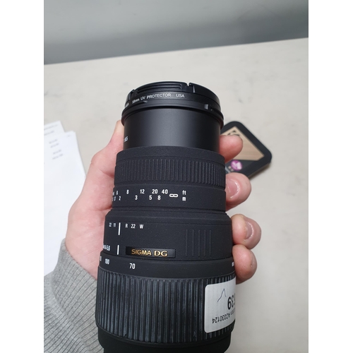 639 - A Sigma DG 70-300mm Lens with Lens Adapter (R6)