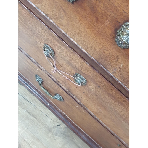 643 - A Georgian mahogany Chest on chest fitted two short above six long drawers raised on bracket feet A/... 