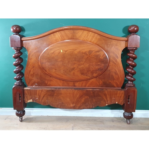 744 - A Victorian mahogany Bed End 4ft 10in W x 3ft 10in H (RS)