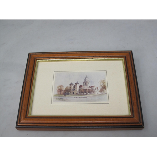 401 - ASCRIBED TO WILLIAM WYLD. Venice, bears initials and indistinct date watercolour,1 1/2 x 3 1/4 in; a... 