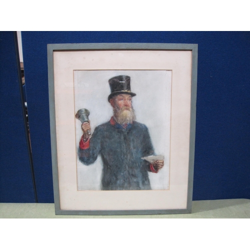 425 - ENGLISH SCHOOL CIRCA 1860. A Town Crier, watercolour, 16 1/2 x 12 1/2 in; a watercolour by D.Watts d... 