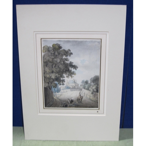 428 - A Folio of unframed watercolours including a view of Elvet Bridge, Durham by Fred Jay Girling; a car... 