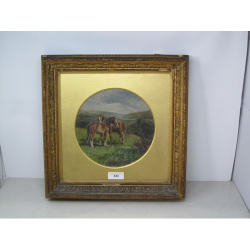 433 - WILLIAM WASDELL TRICKETT. Horses in a moorland Landscape, signed and dated 1906, oil on canvas, pain... 