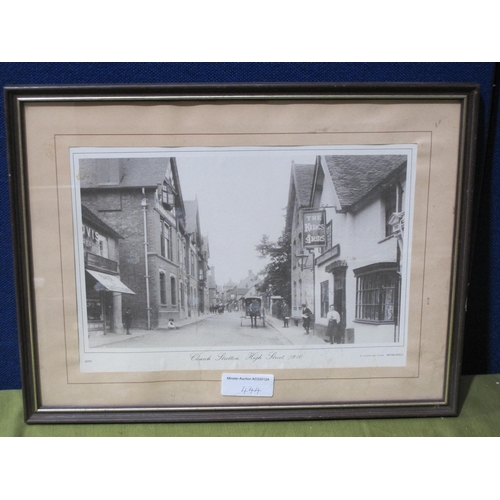 444 - Five framed photographs relating to the racehorse' Fort Knight'; two framed team photos for sports t... 