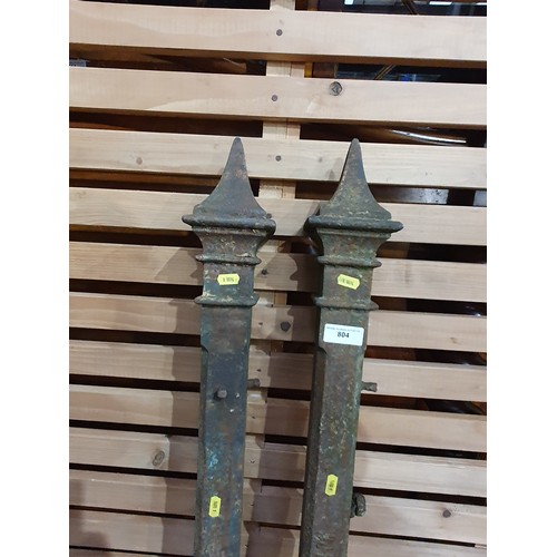 804 - A pair of antique cast iron Gate Posts 3ft 5in L (R9)