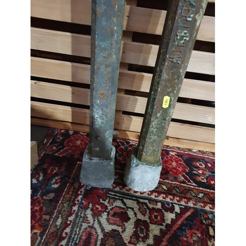 804 - A pair of antique cast iron Gate Posts 3ft 5in L (R9)