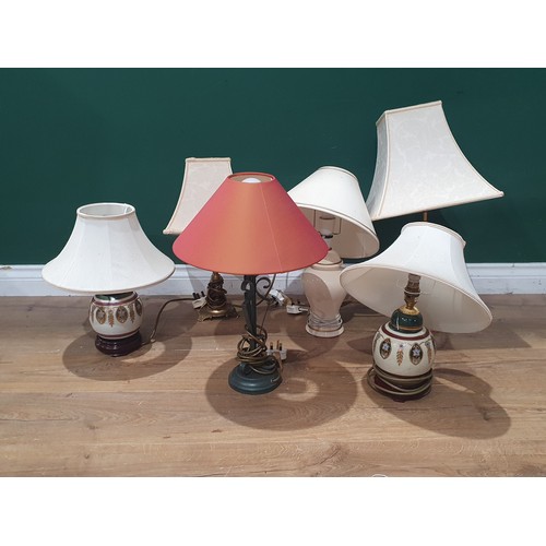 814 - Six Assorted Table Lamps and shades (R8) (Passed PAT)