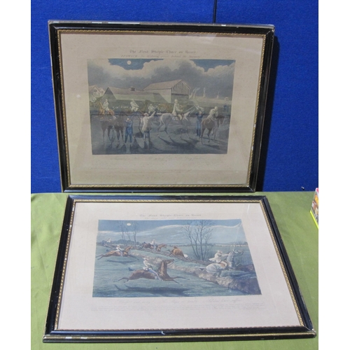 407 - AFTER JAMES POLLARD. St. Alban's Grand Steeplechase, Plates 1-1V , etching and aquatint, hand colour... 