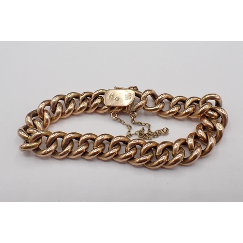 161 - A 9ct gold curb link Bracelet, approx 13.70gms