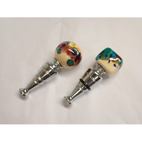 200 - Two Murano glass Bottle Stoppers