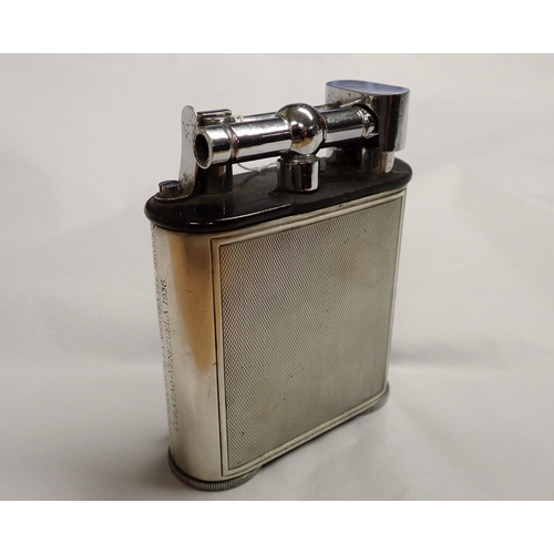 215 - An Art Deco, KLM Dutch Airlines 935 silver Jumbo lift arm Table Lighter, commemorating the 1935 flig... 